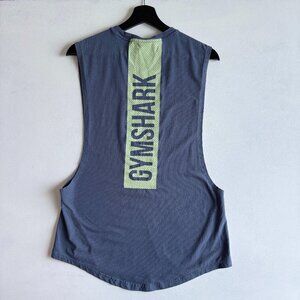 Gymshark Critical Drop Arm Tank Slate Blue Size Medium